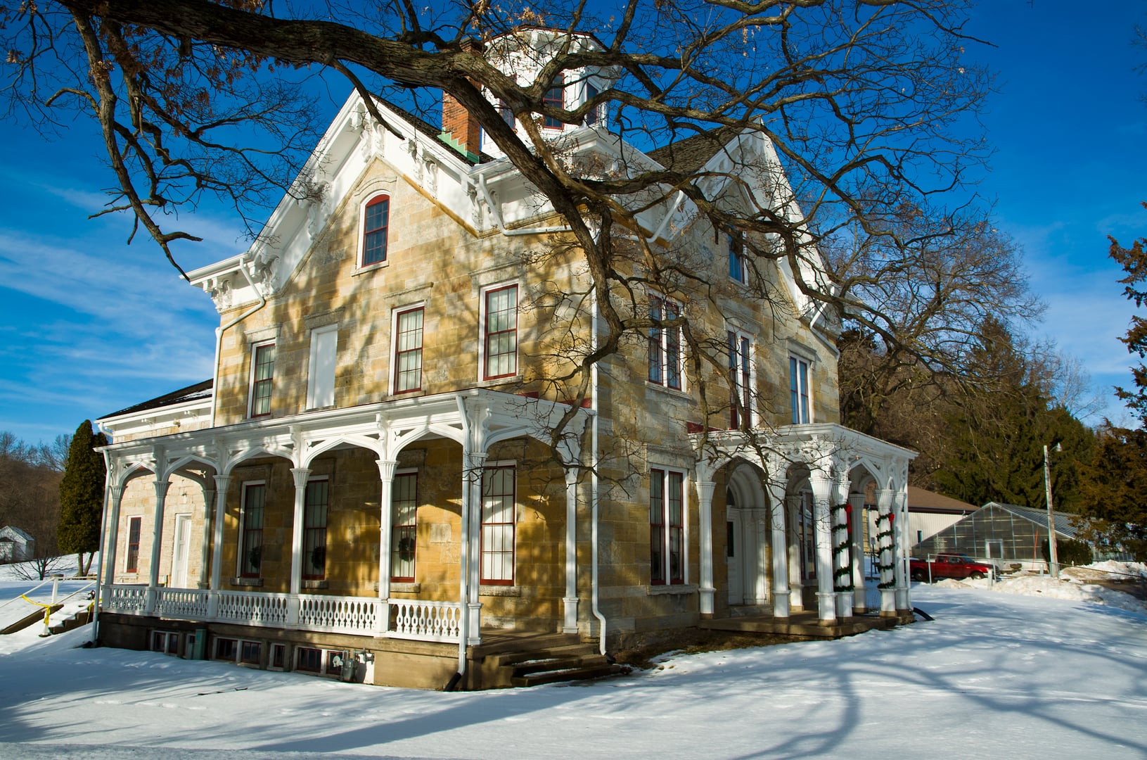 Mathias Ham House in Dubuque Iowa, historic 1857 Italianate Victorian mansion