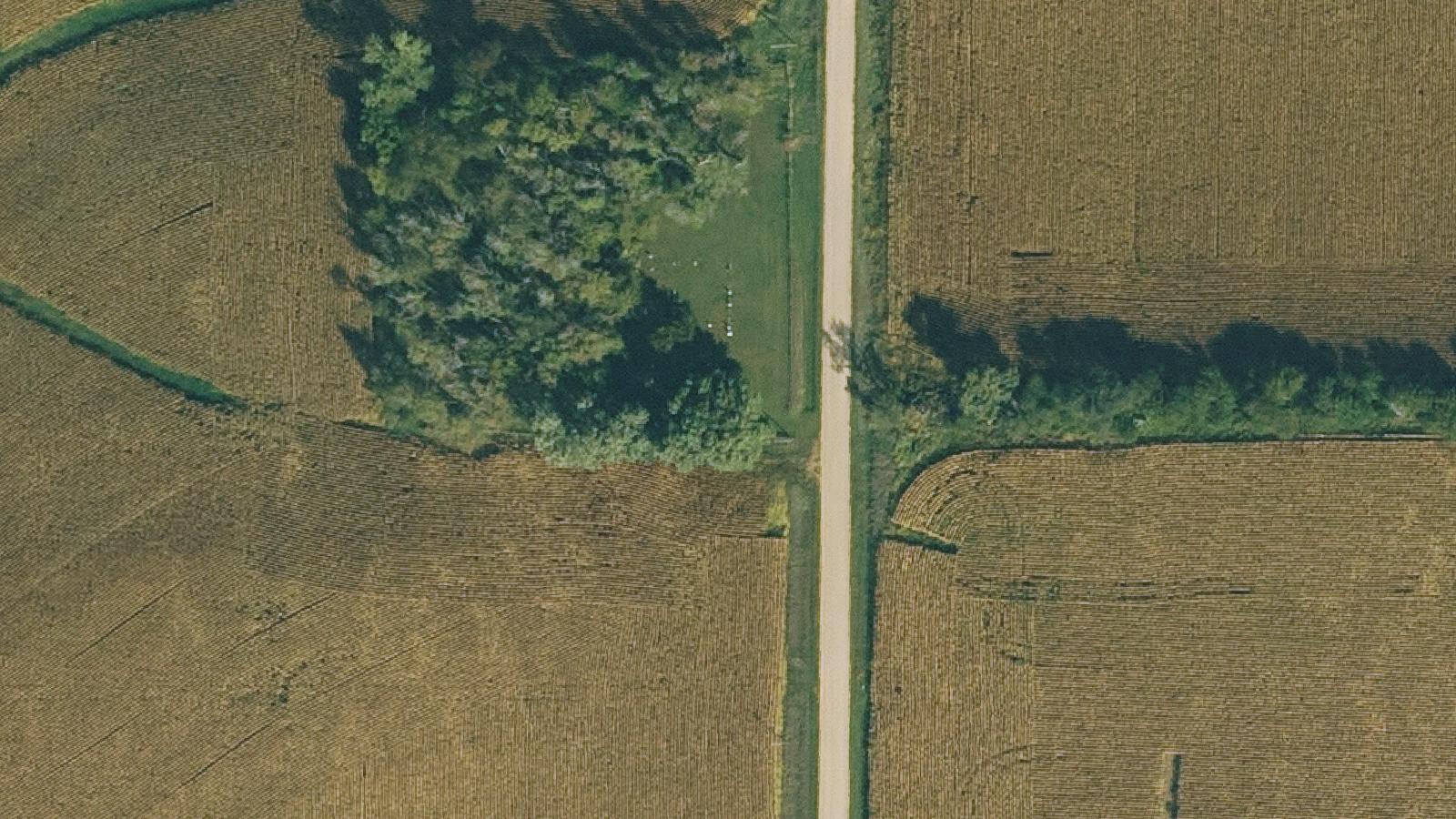 Aerial survey view of Union Cemetery (The Devil's Chair)