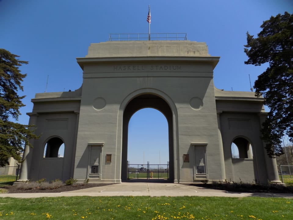The Haskell Arch is a memorial to the 415 Haskell Students who served during World War I. The arch was dedicated on October 30, 1926, making it the first tribal World War I memorial.