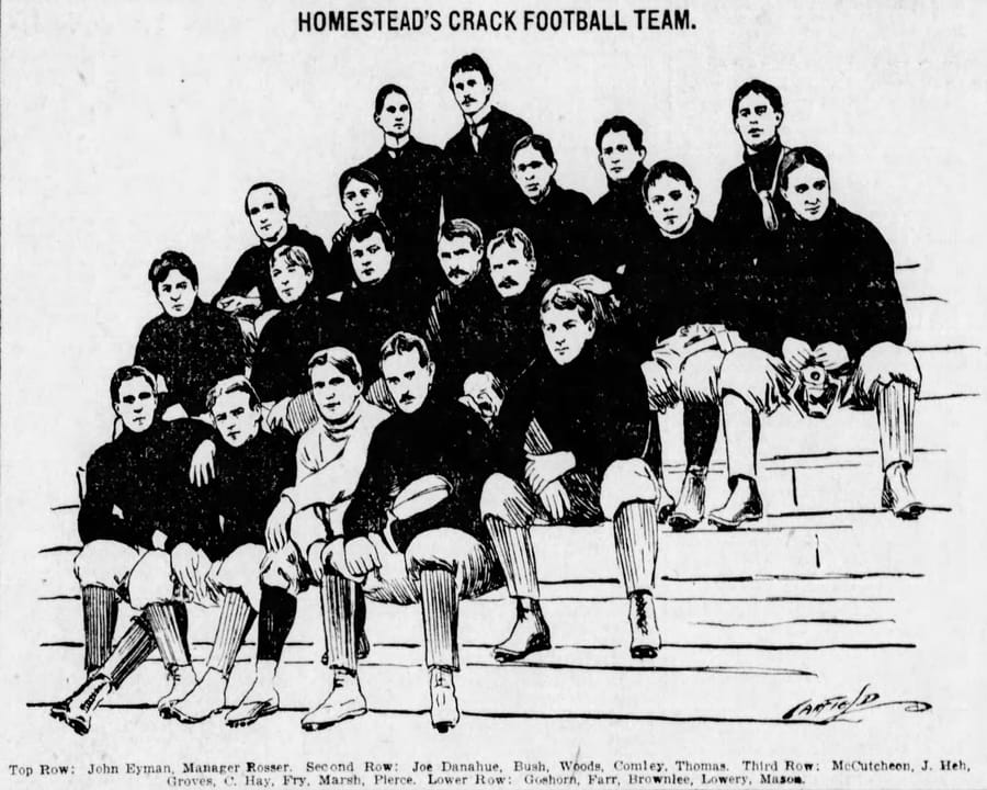 Homestead Library Athletic Club football team, 1899