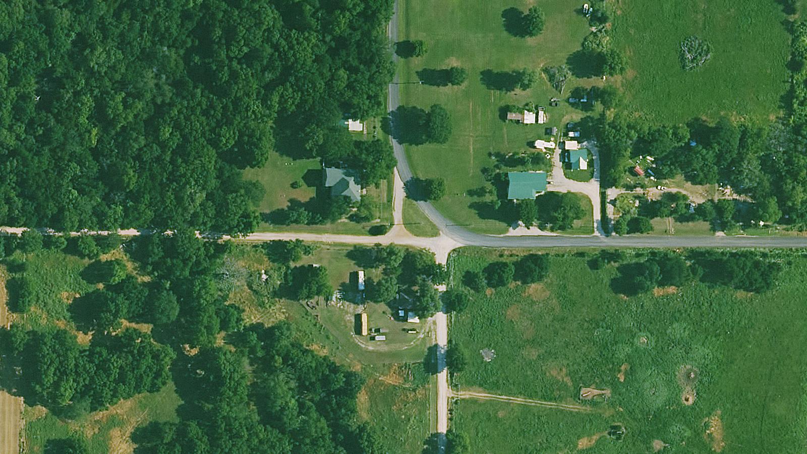 Aerial survey view of Le Hunt Cement Plant Ruins