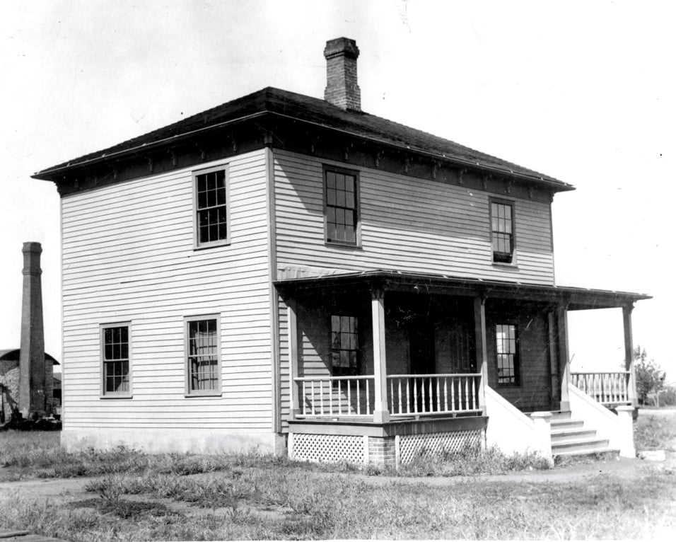 Osawatomie State Hospital photographed in 1894, showing the original campus buildings of Kansas's oldest public psychiatric facility.