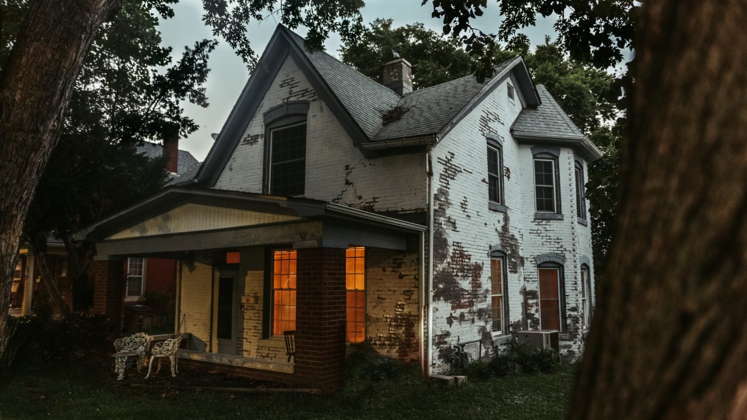 Two-story residential Sallie House on N 2nd Street in Atchison, Kansas