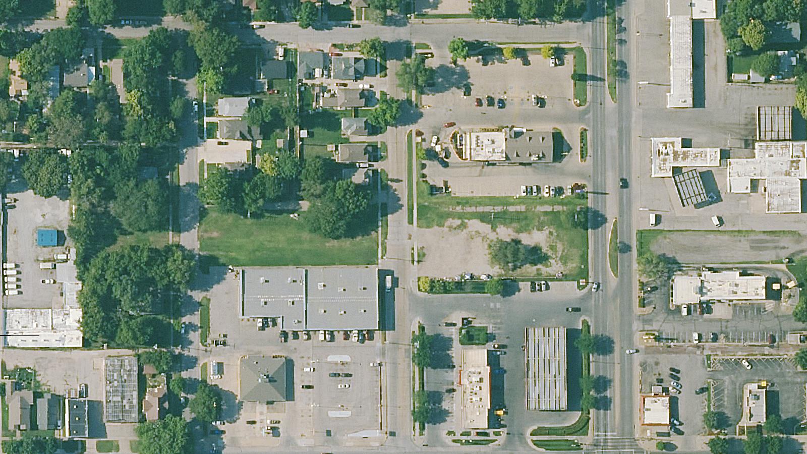 Aerial survey view of Spektrum Muzik (former Central Plains Novelty)