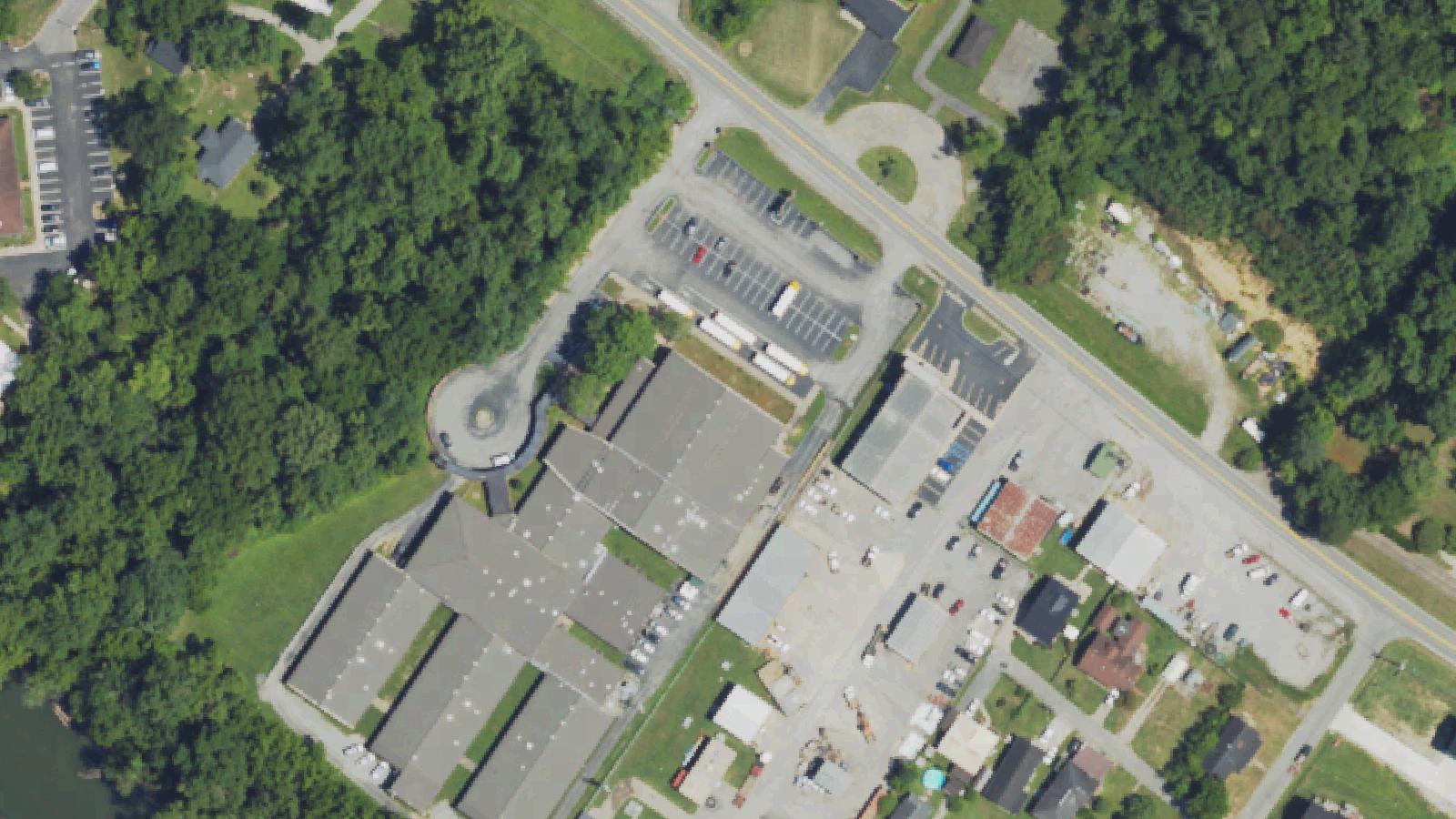 Aerial survey view of Adams Middle School