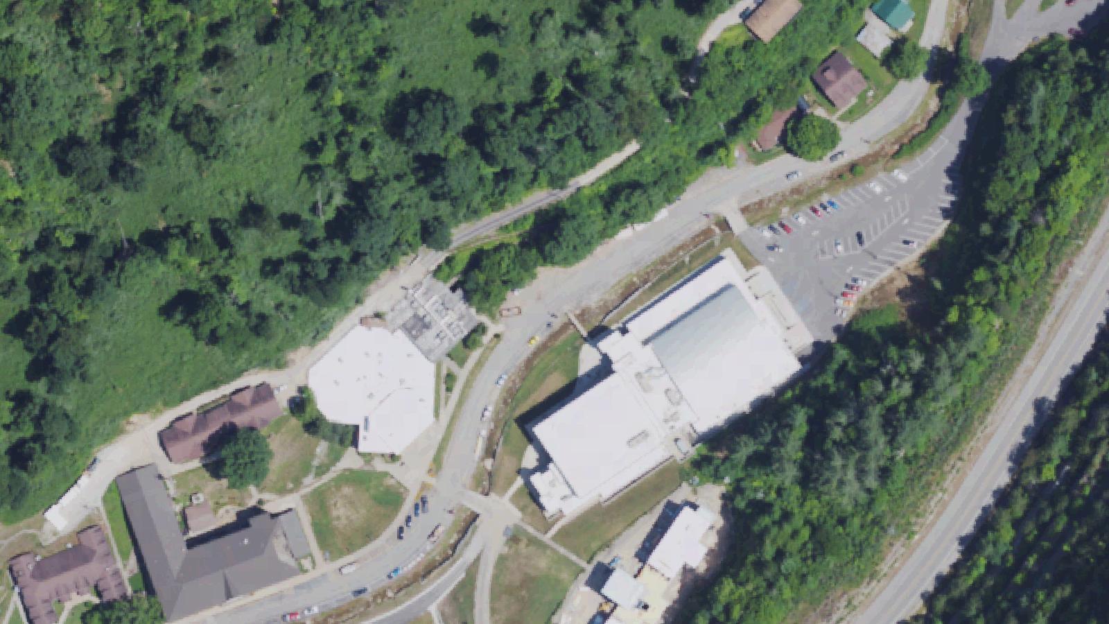 Aerial survey view of Alice Lloyd Radio Station