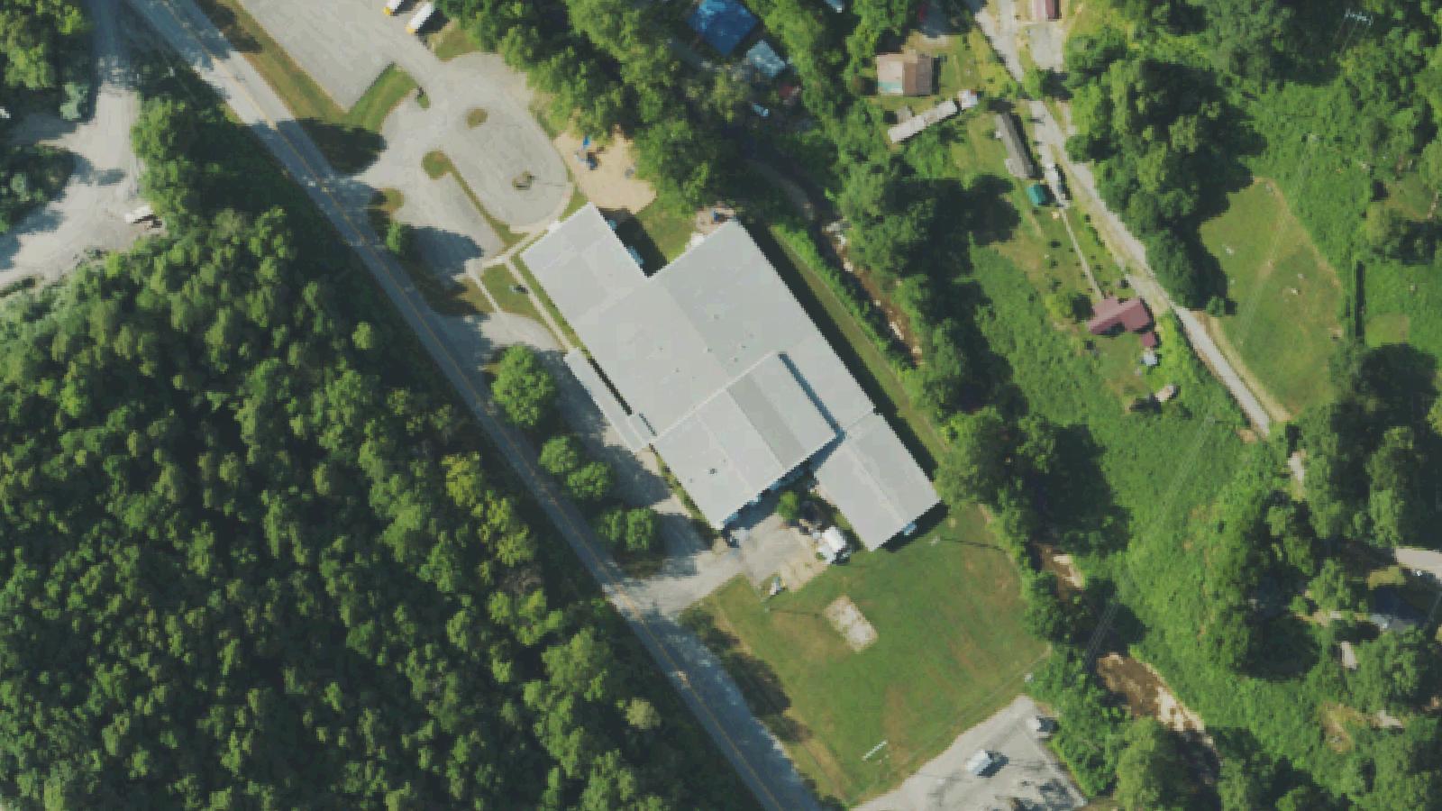 Aerial survey view of Black Mountain Elementary School