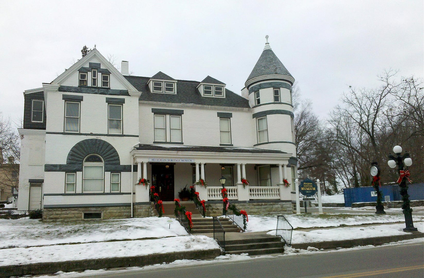 Romanesque Revival brick facade of the former Guerrant Mission Clinic, now the Bluegrass Heritage Museum, at 217 South Main Street in Winchester, Kentucky