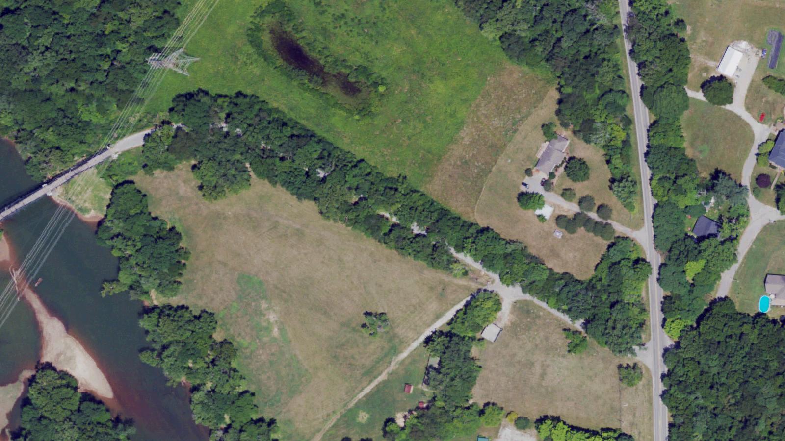 Aerial survey view of Old Richardsville Road Bridge