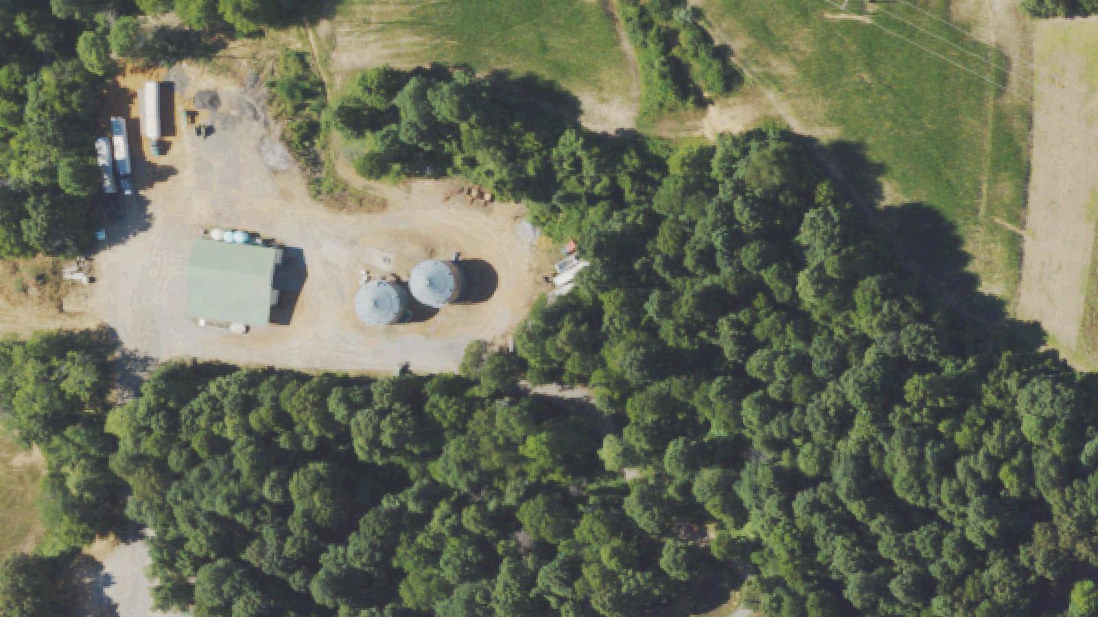 Aerial survey view of German Cemetery (St. John the Evangelist)
