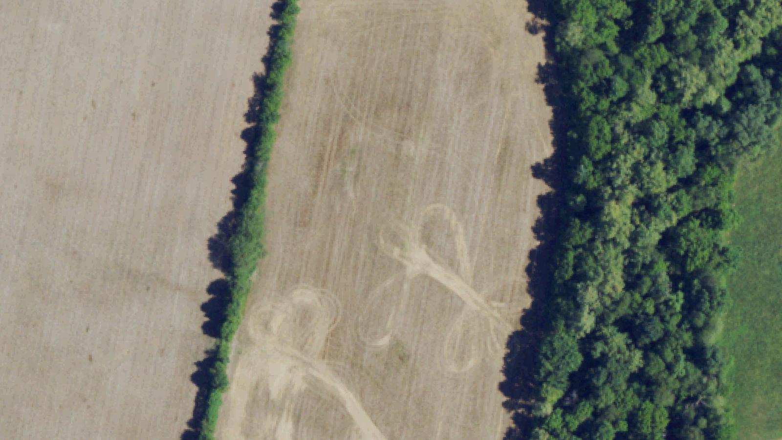 Aerial survey view of Grandview Cemetery