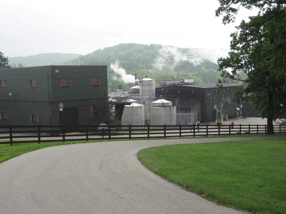 Jim Beam American Stillhouse distillery exterior in Clermont Kentucky