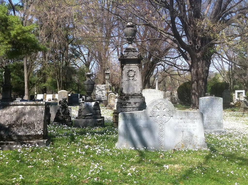 Lexington Cemetery 1849 rural-style burial ground gates Lexington Kentucky