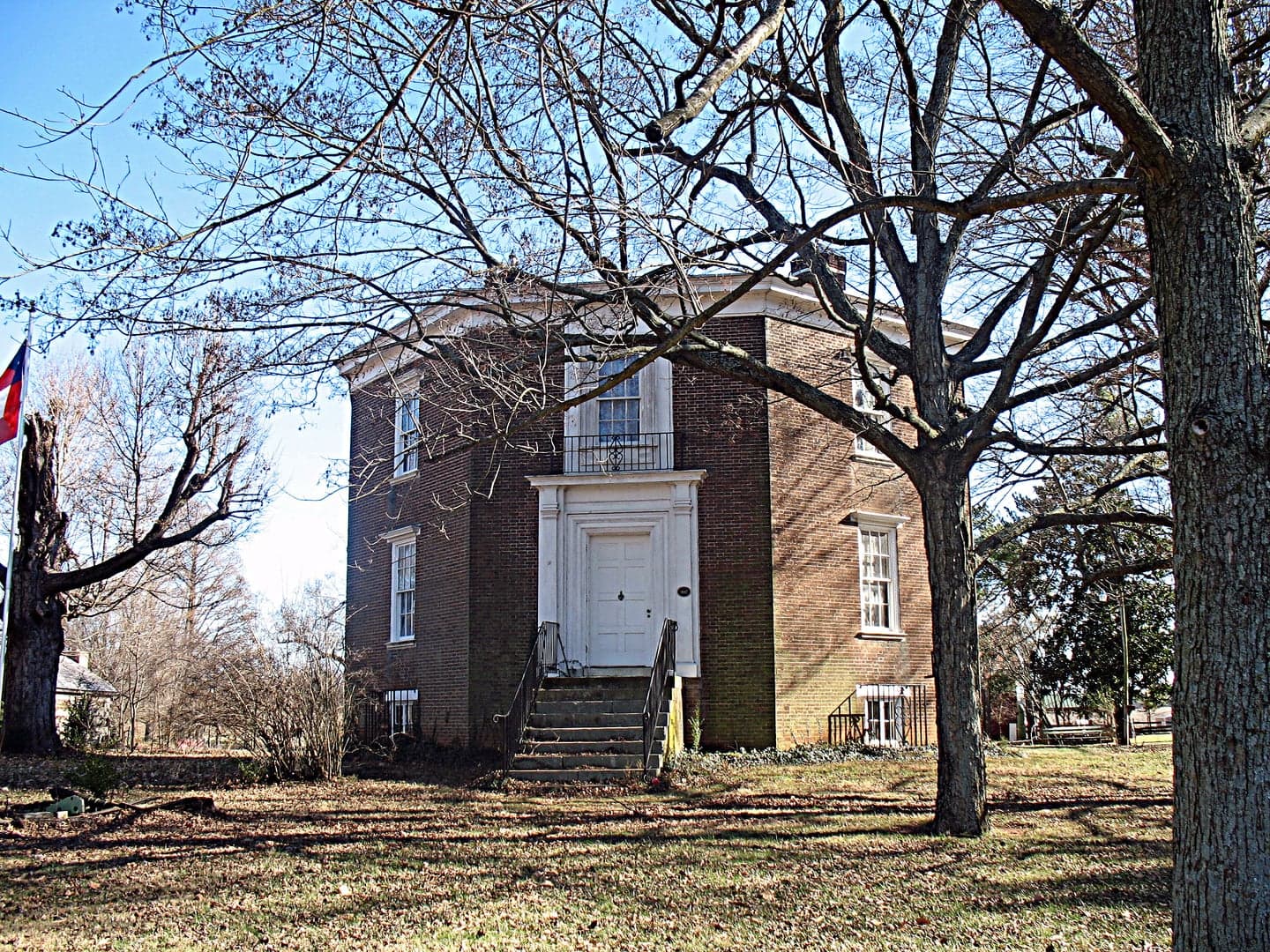 The eight-sided antebellum Octagon Hall museum in Franklin, Kentucky
