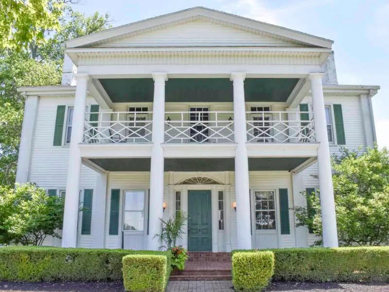 Glenwood Hall, the antebellum manor house at the center of Perry Park Golf Resort in Owen County, Kentucky