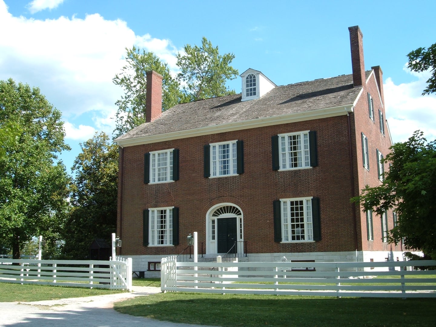 Trustees House at Shaker Village of Pleasant Hill, Harrodsburg Kentucky, brick Shaker building