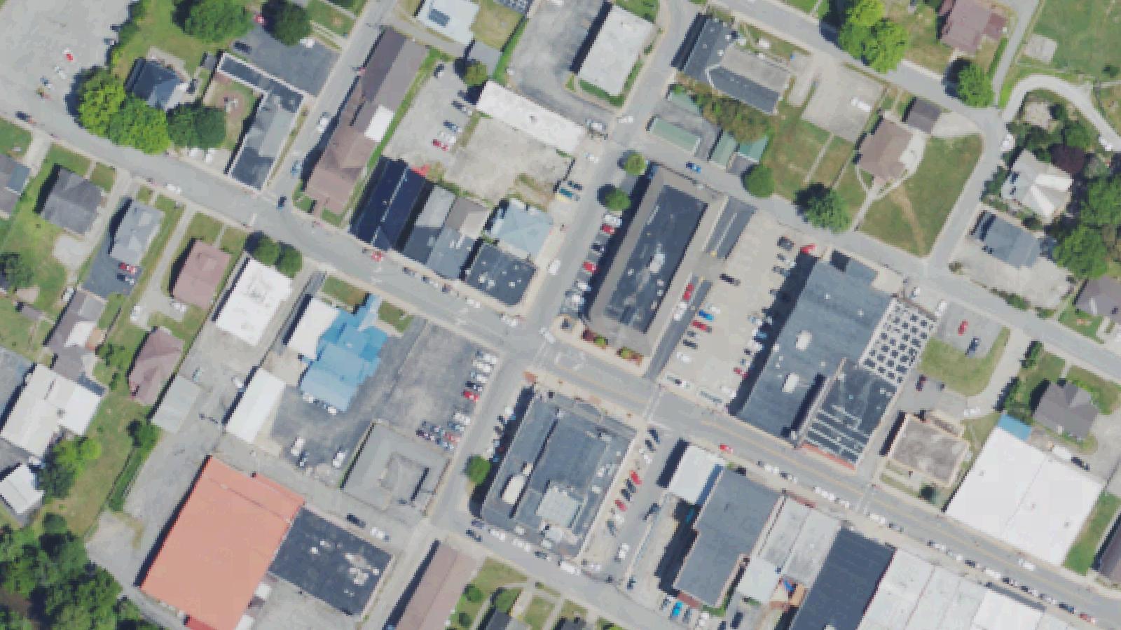 Aerial survey view of Westwood Cemetery (Graveyard Hollow)