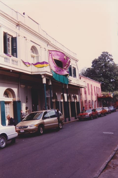 Exterior of the Bourbon Orleans Hotel at 717 Orleans Street in New Orleans' French Quarter