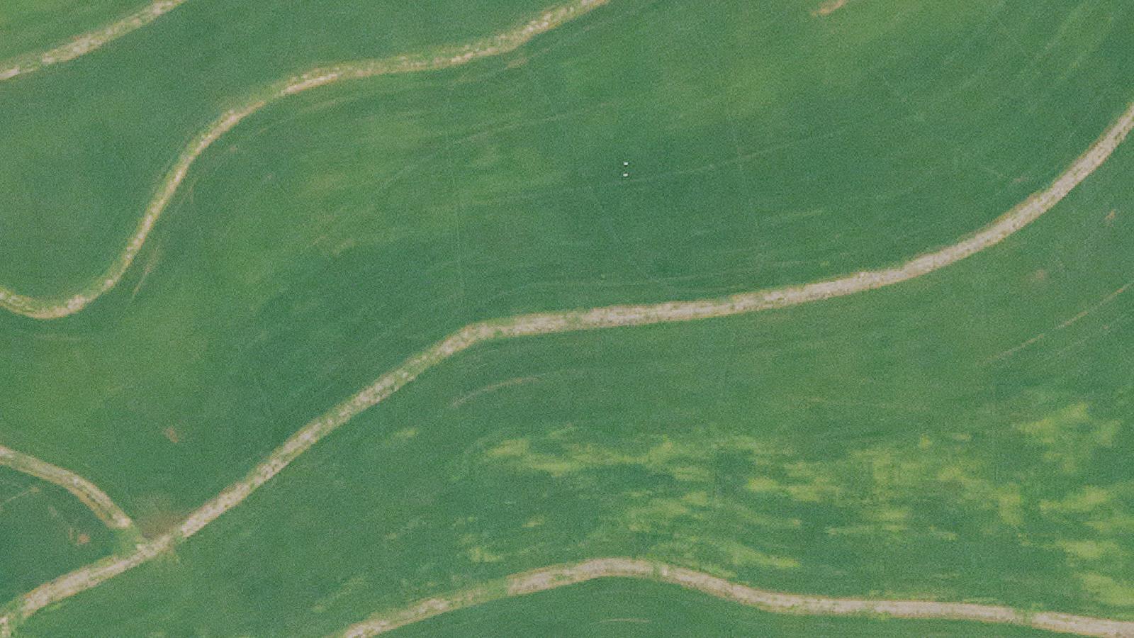 Aerial survey view of Miller Cemetery (Headless Cemetery)