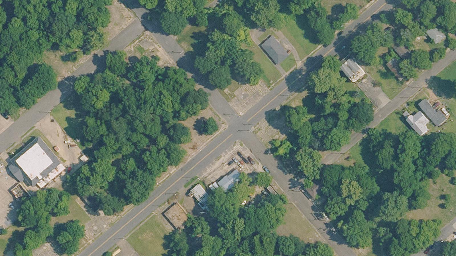 Aerial survey view of Oakland Cemetery