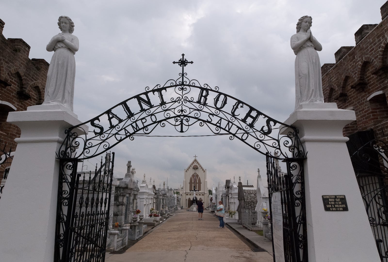 Entrance archway to St. Roch Cemetery (Campo Santo) in New Orleans, Louisiana