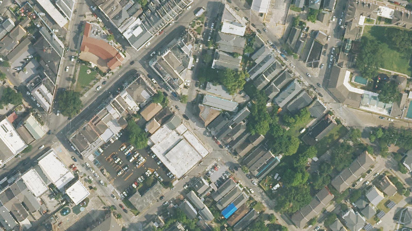 Aerial survey view of The Morgue Bar and Lounge (Former)