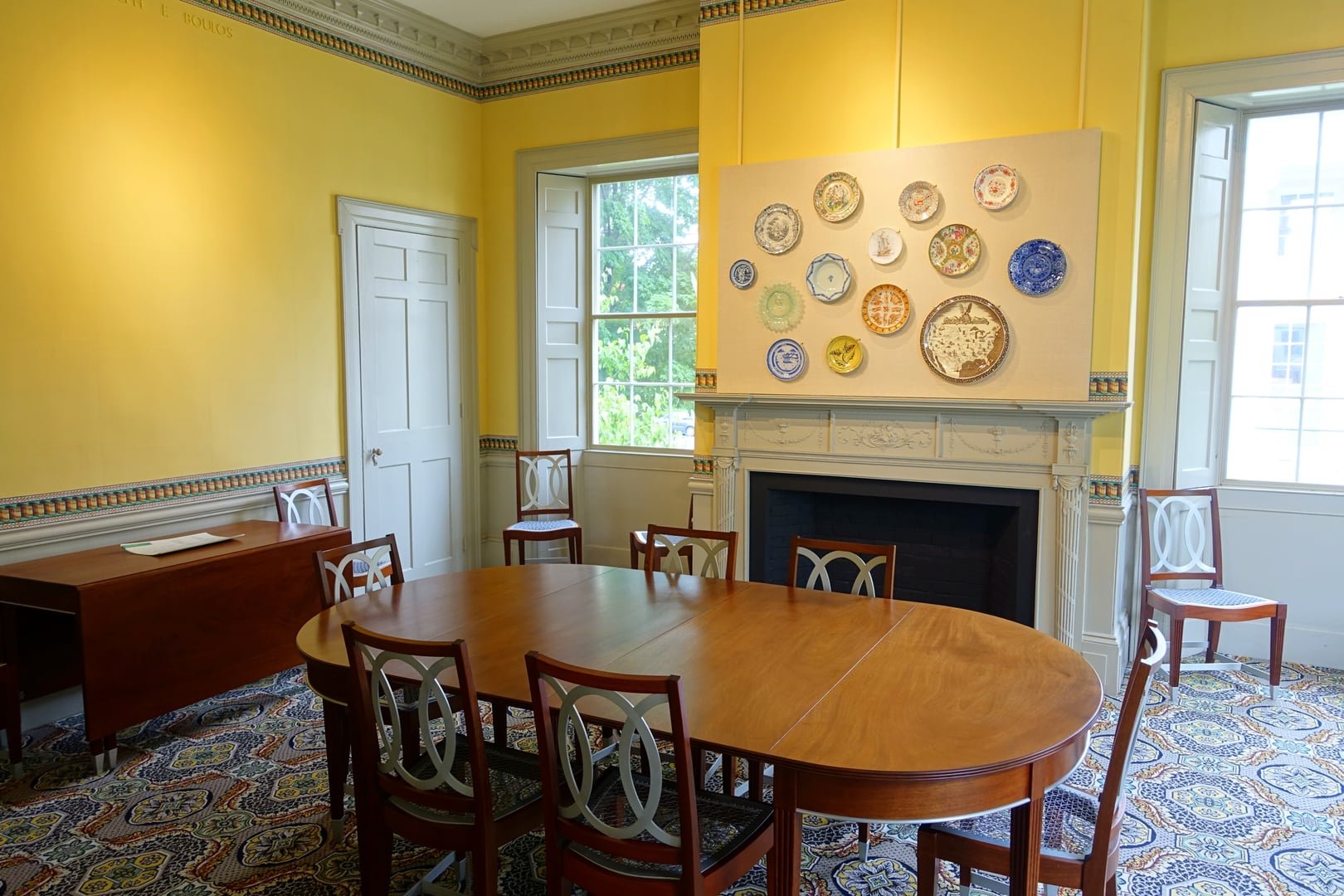 Federal-style brick McLellan-Sweat Mansion at 111 High Street in Portland, Maine