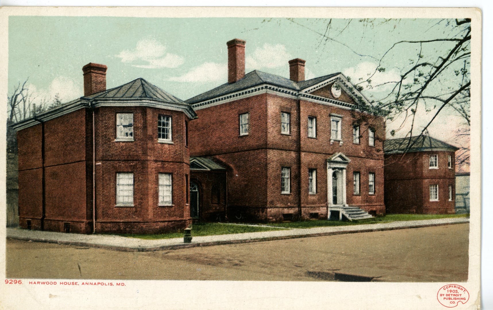 The 1774 Hammond-Harwood House, a Palladian Georgian mansion designed by William Buckland on Maryland Avenue in Annapolis