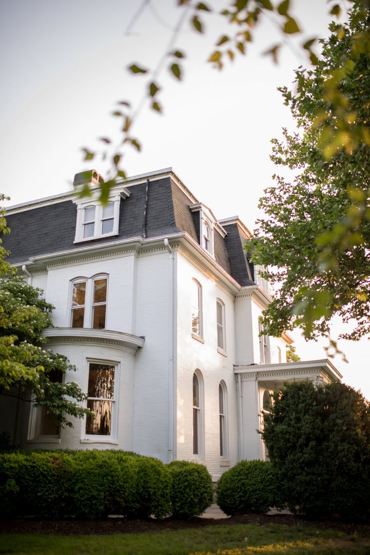 Ceresville Mansion 1888 Victorian estate viewed from Liberty Road in Frederick, Maryland