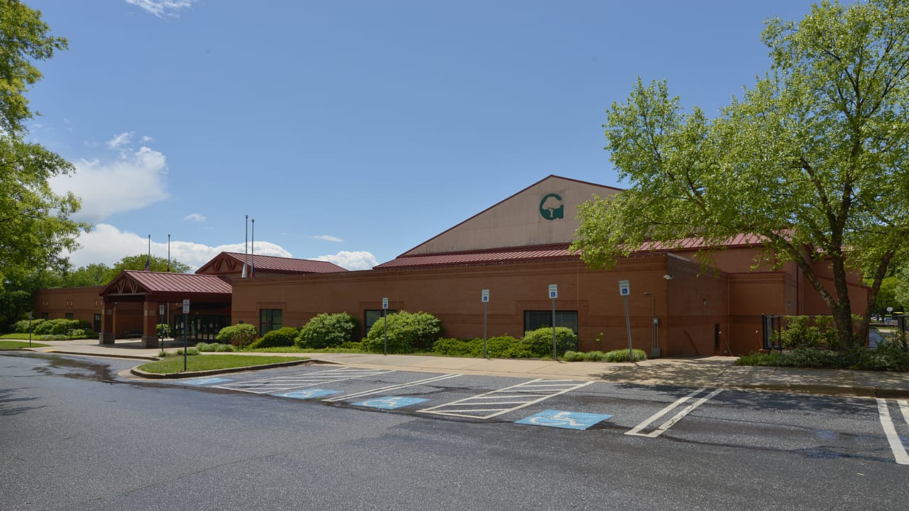 A large brick activity center at Bohrer Park. This park is run by the city of Gaithersburg, Maryland. 506 South Frederick Avenue, Gaithersburg, Maryland 20877.