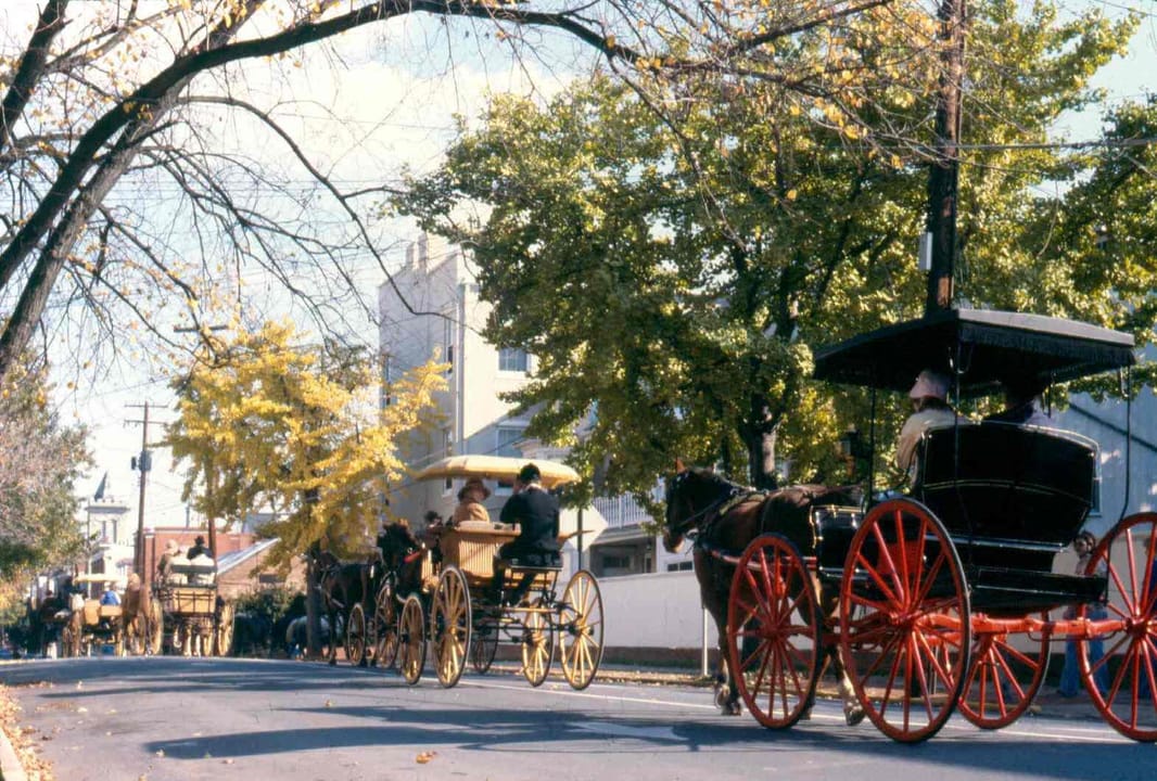 Carriages on West Second Street, Frederick, Maryland