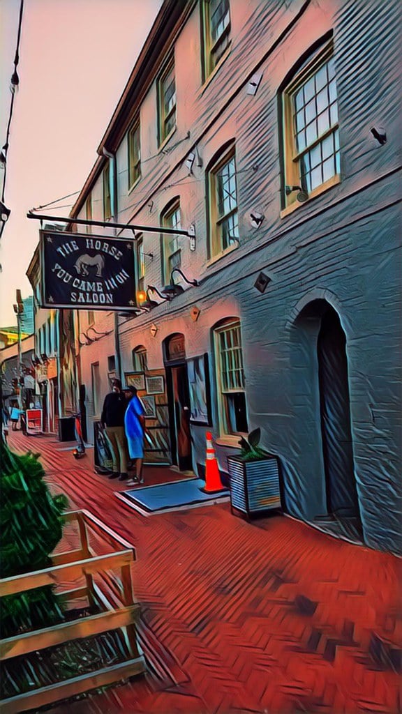 Exterior of The Horse You Came In On Saloon at 1626 Thames Street in Fells Point, Baltimore
