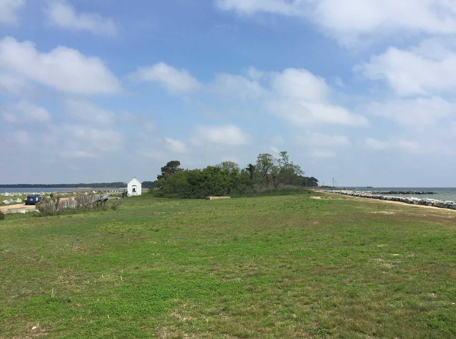 View north from Point Lookout Lighthouse in Point Lookout State Park, St. Mary's County, Maryland