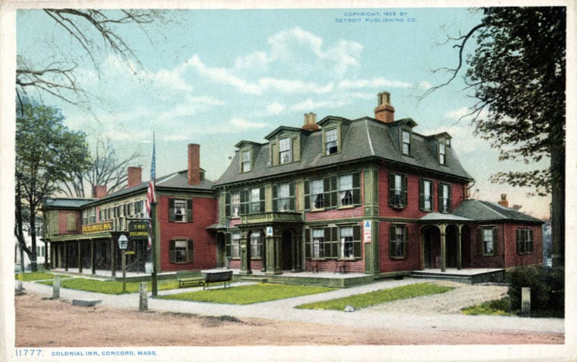 Concord's Colonial Inn historic Federal-style building on Monument Square in Concord Massachusetts