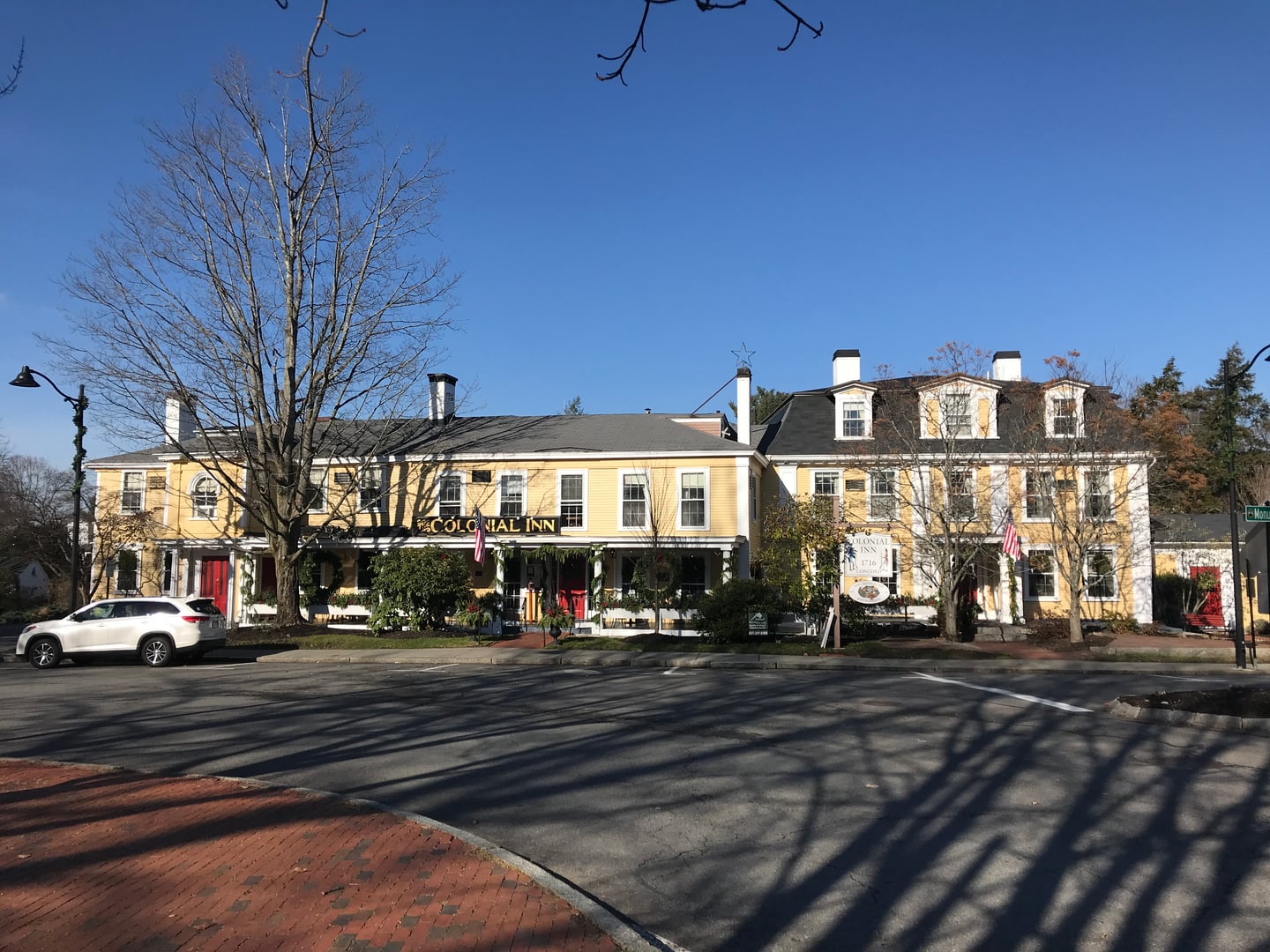 Concord's Colonial Inn historic Federal-style building on Monument Square in Concord Massachusetts