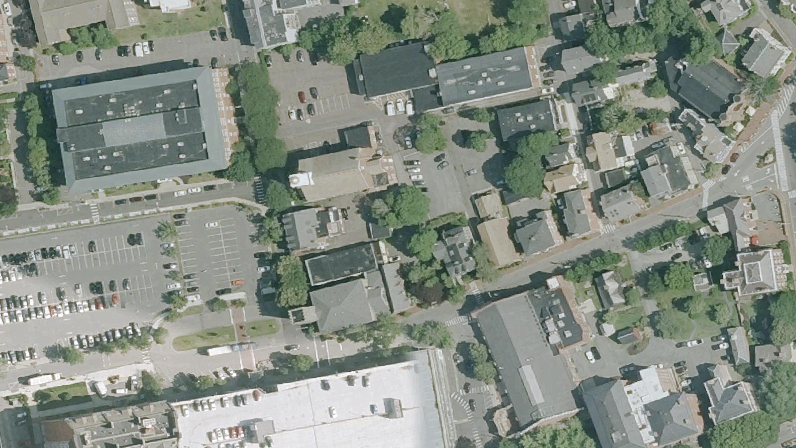 Aerial survey view of Howard Street Cemetery