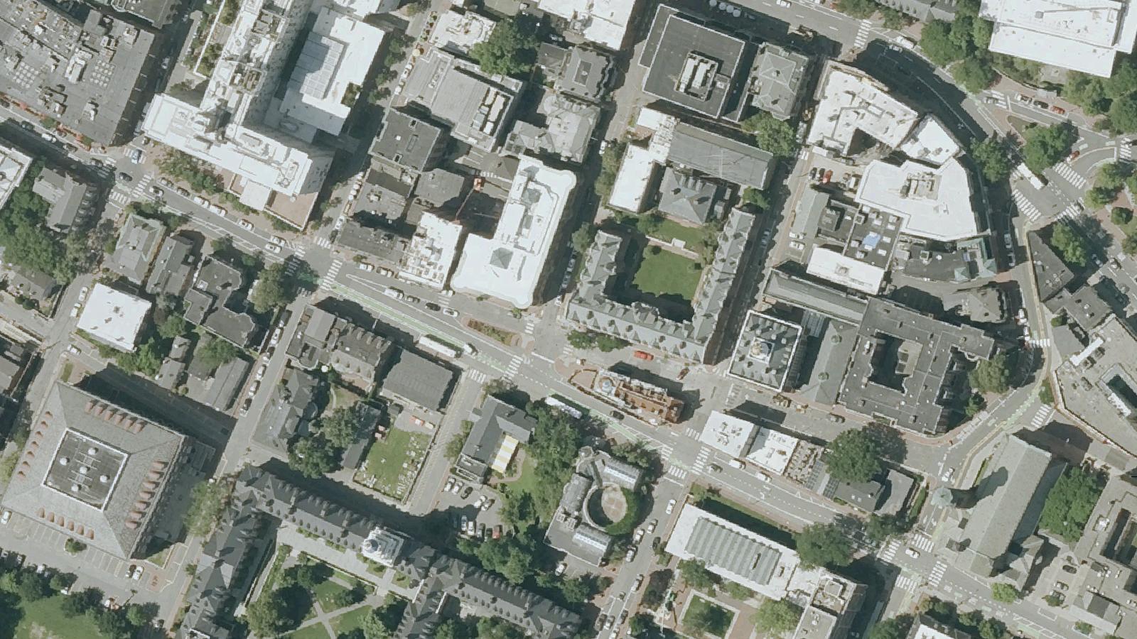 Aerial survey view of Lowell House