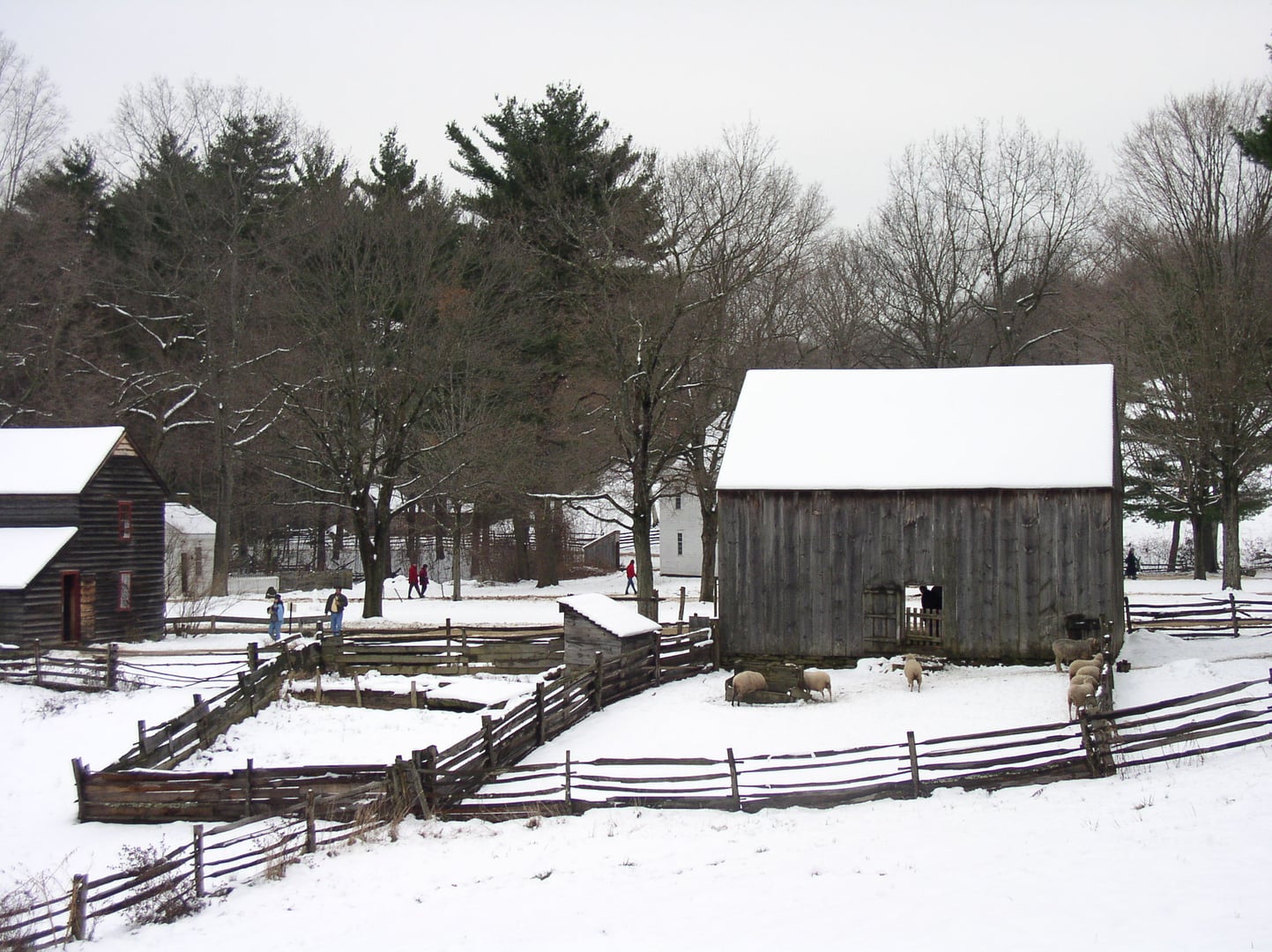 Old Sturbridge Village living history museum center village wide view, Sturbridge Massachusetts