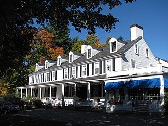 The Groton Inn at 128 Main Street, a 2018 replica of the 1678 Stagecoach Inn
