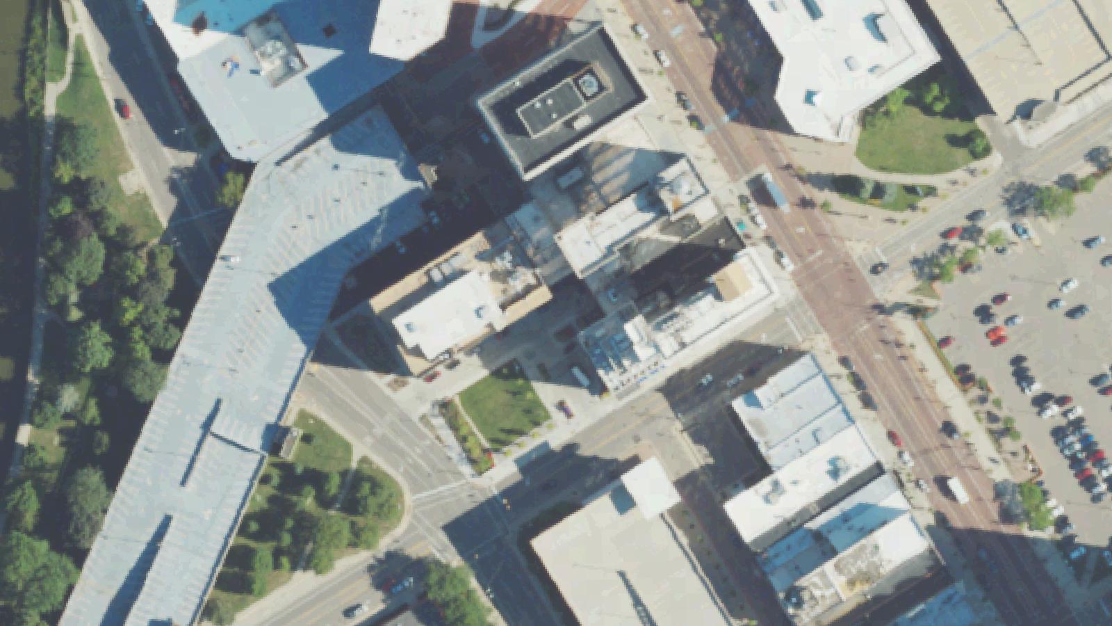Aerial survey view of Avondale Cemetery