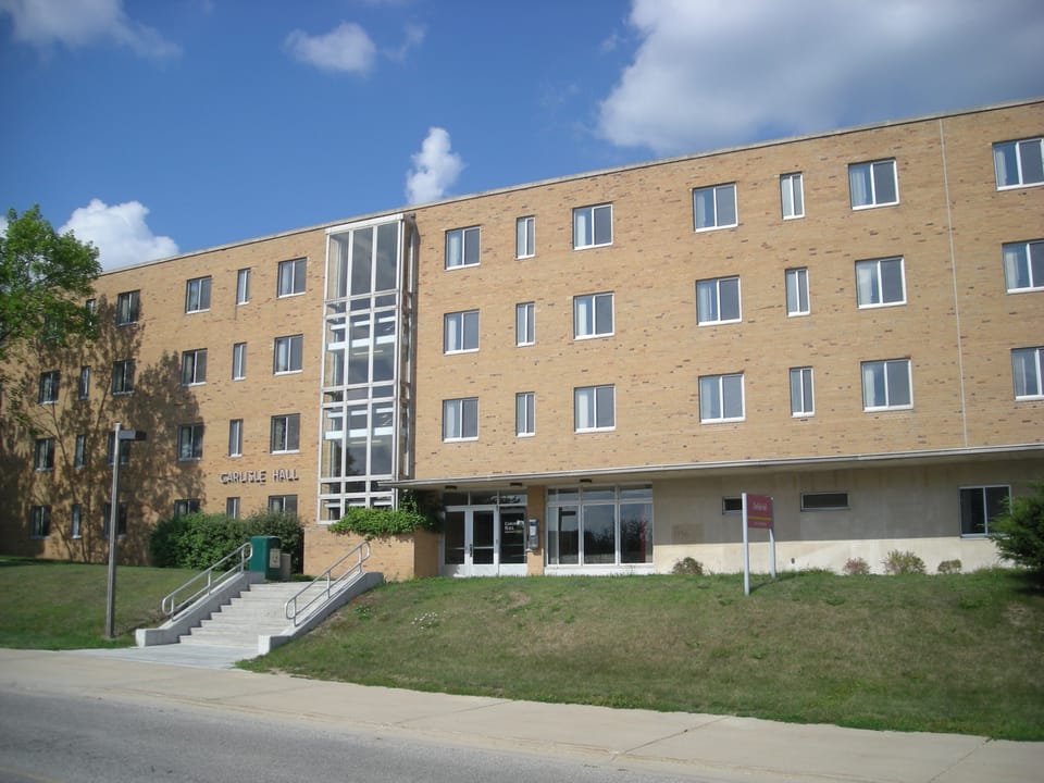 Carlisle Hall on the campus of Ferris State University in Big Rapids, Michigan (United States).
