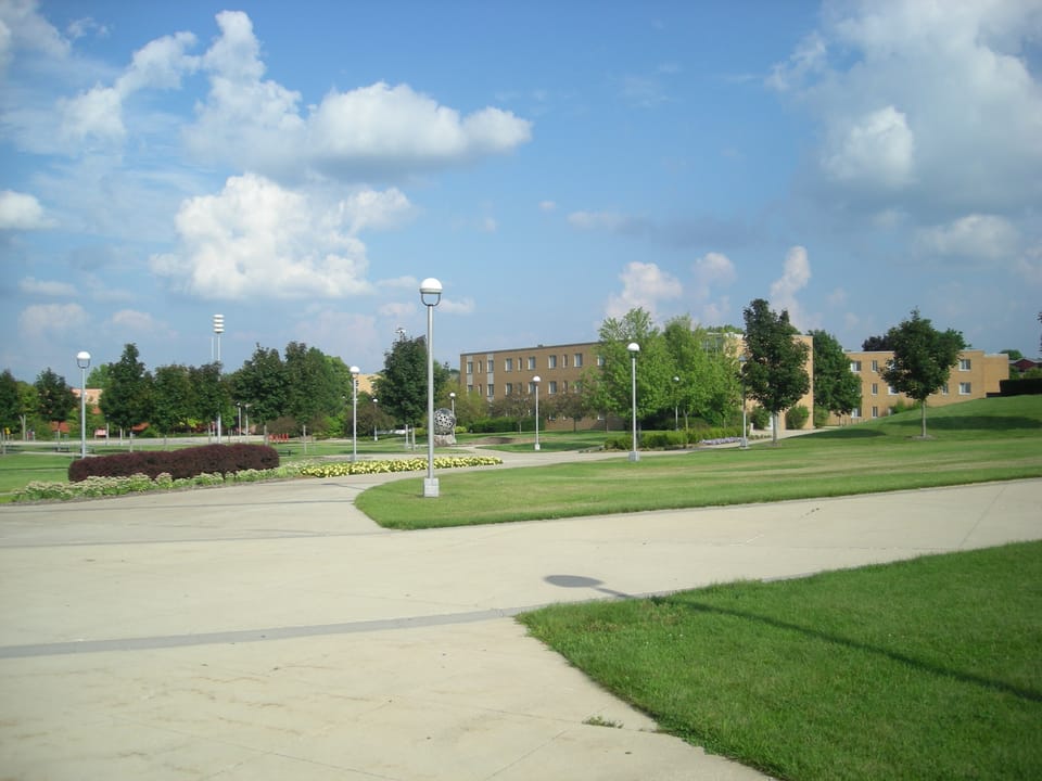 The central campus of Ferris State University in Big Rapids, Michigan (United States).