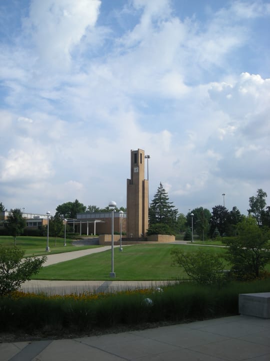 The central campus of Ferris State University in Big Rapids, Michigan (United States).