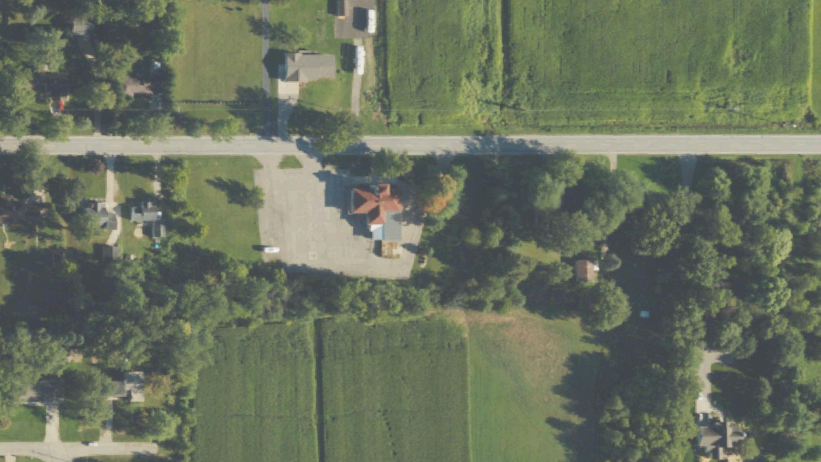 Aerial survey view of The Old Schoolhouse (Borculo)
