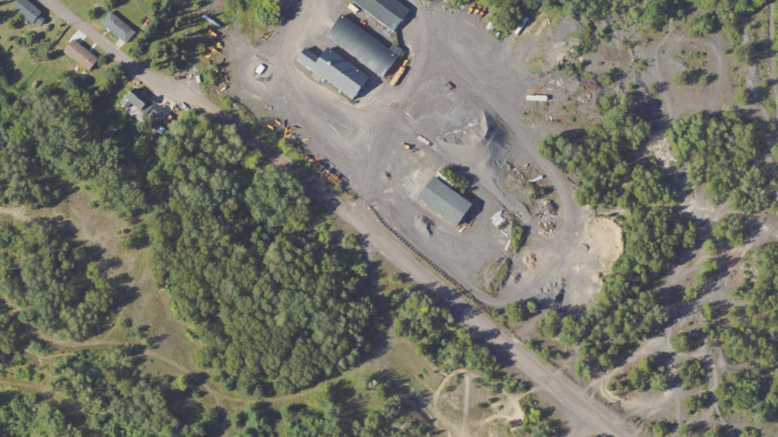 Aerial survey view of Calumet Air Force Station