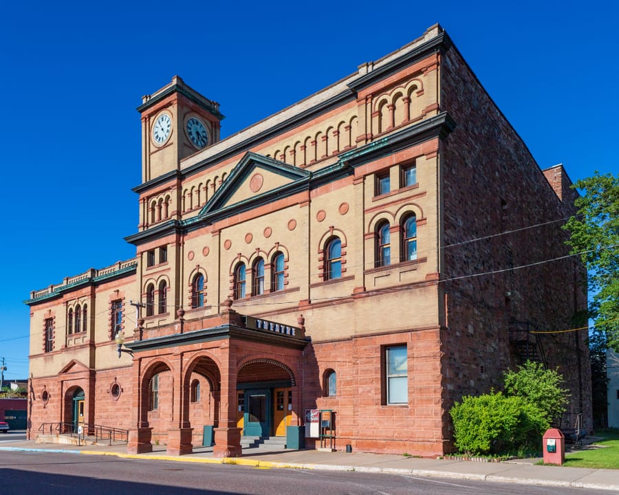 Calumet Theatre Renaissance Revival stone opera house in Calumet Michigan
