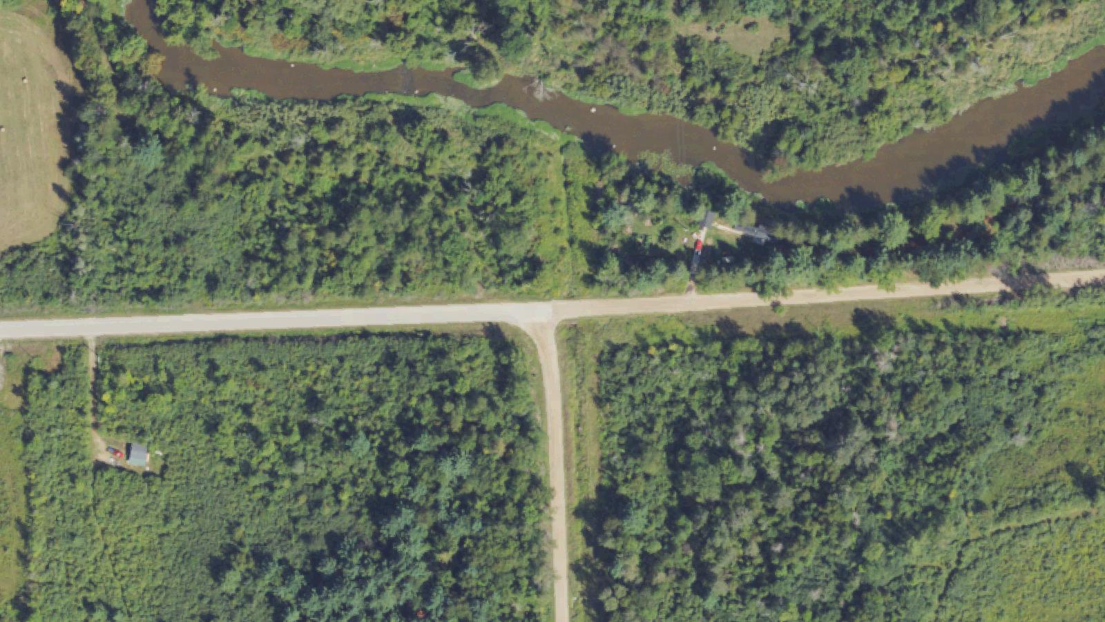 Aerial survey view of Crawford Road Bridge