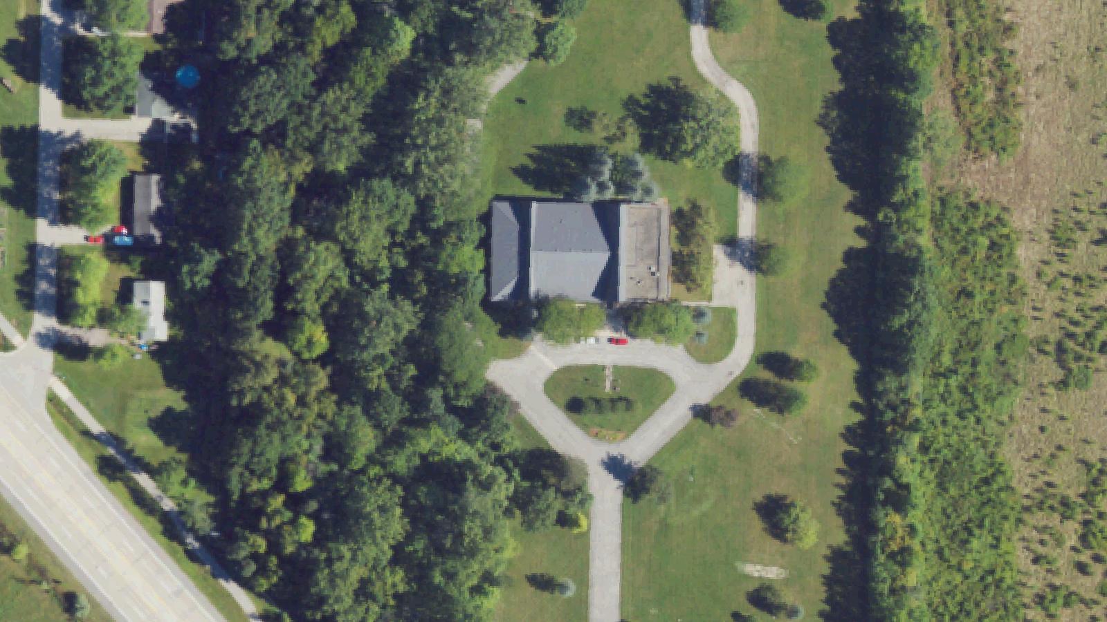 Aerial survey view of Dice Road Cemetery