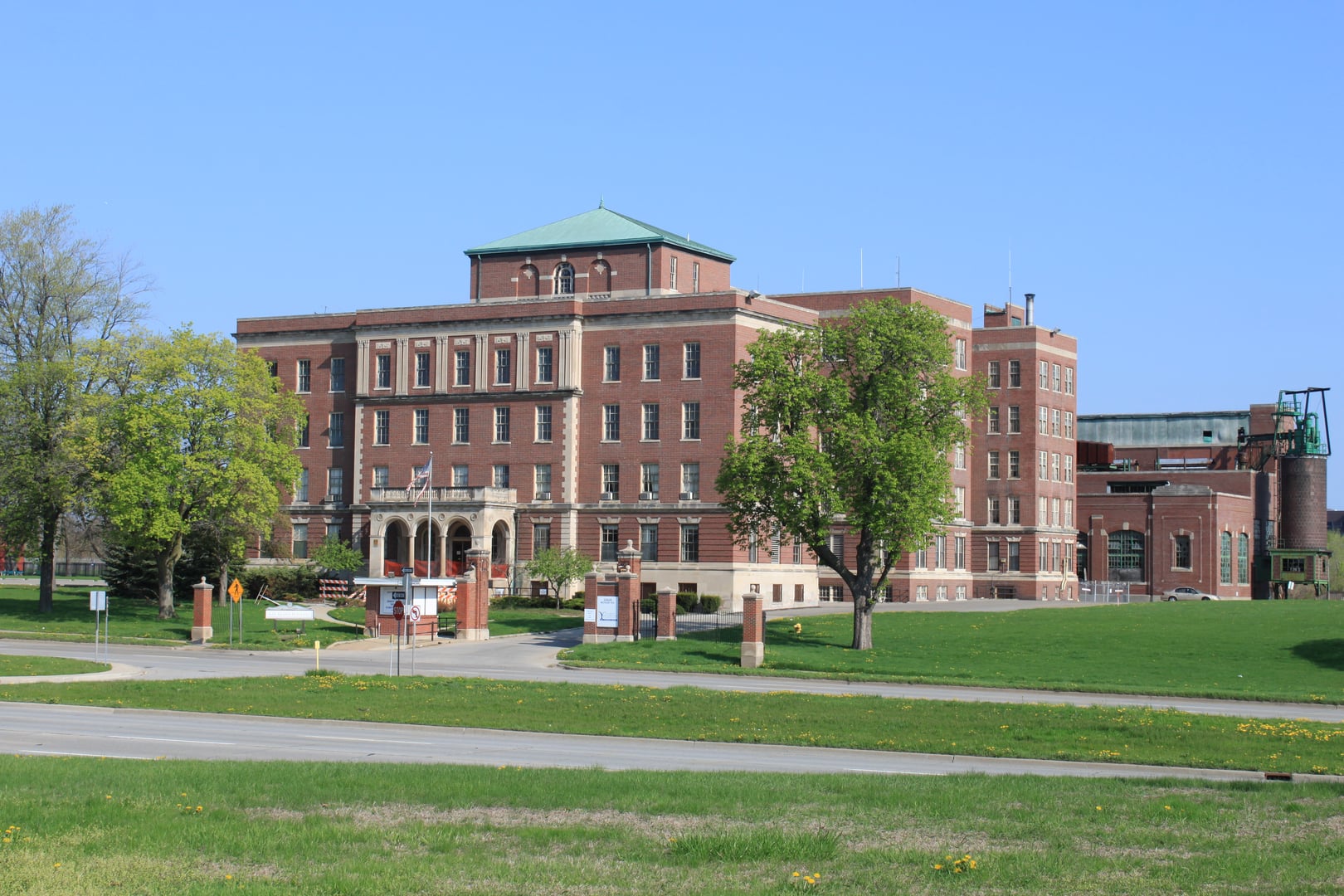 Surviving Kay Beard Building of the historic Eloise Asylum complex on Michigan Avenue, Westland