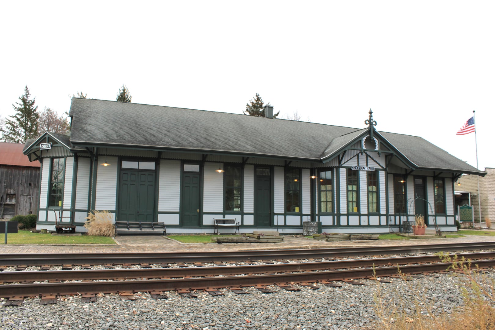 The 1880 Chelsea Depot on Jackson Street, across the street from the museum where Haunted Chelsea begins